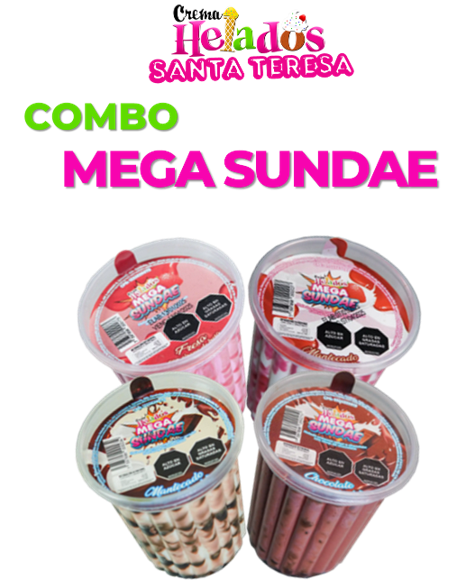 COMBO 24 MEGA SUDAE - COMBOS de Crema Helados Santa Teresa